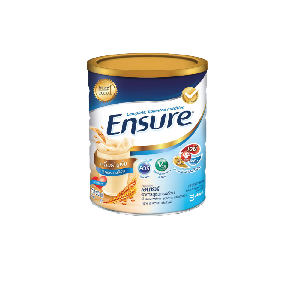 Ensure เอนชัวร์ ธัญพืช 850 กรัม 1 กระป๋อง Ensure Wheat 850g 1  อาหารเสริมสูตรครบถ้วน สำหรับผู้ใหญ่