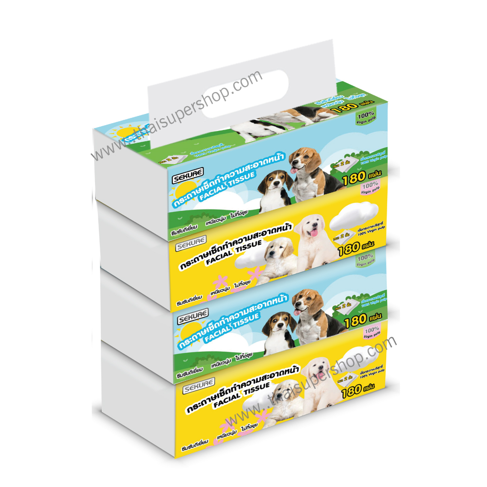 กระดาษเช็ดหน้า รุ่น Soft Pack  Virgin pulp100% 