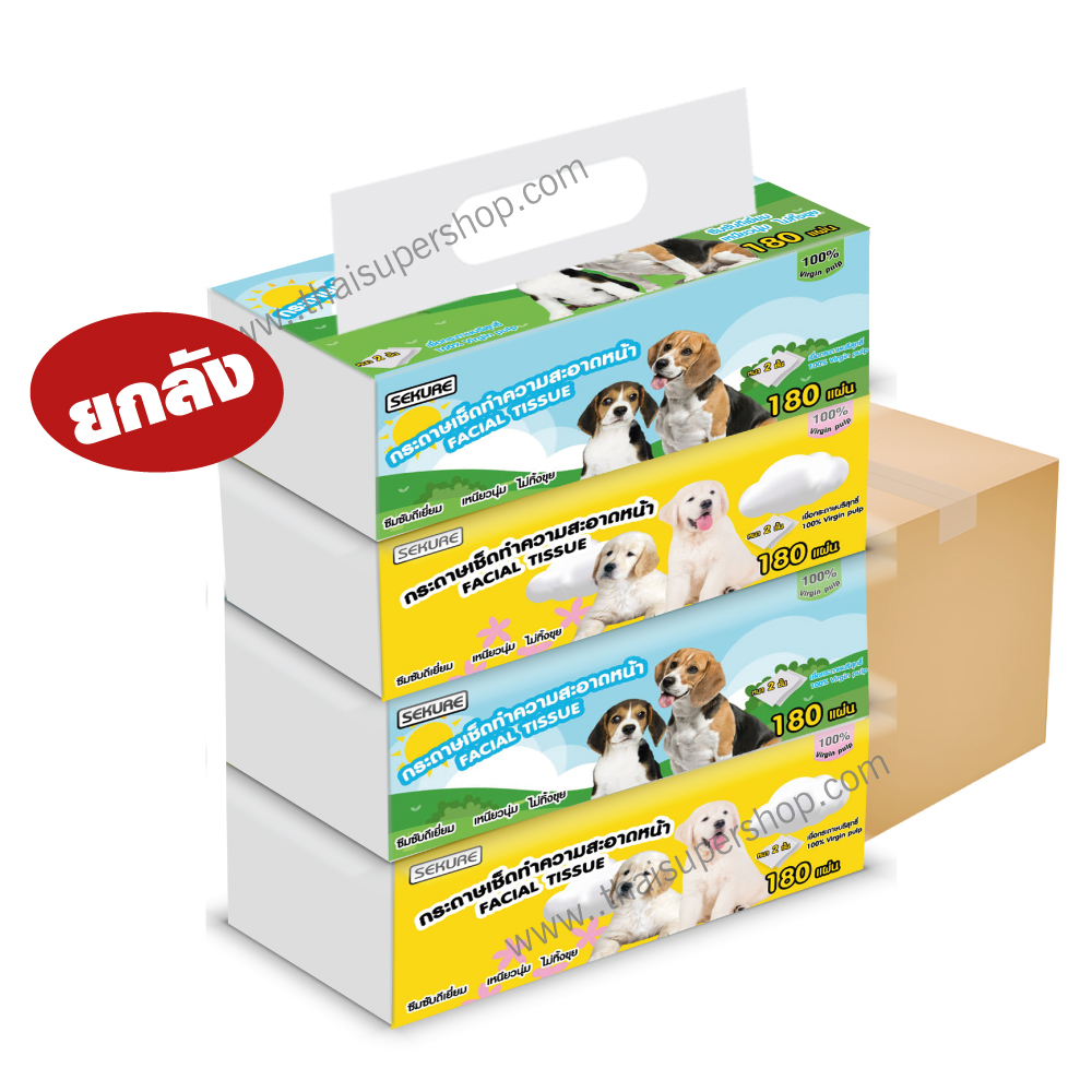 ยกลัง -กระดาษเช็ดหน้า รุ่น Soft Pack  Virgin pulp100%  (4 ห่อ.x14 แพ็ค.)